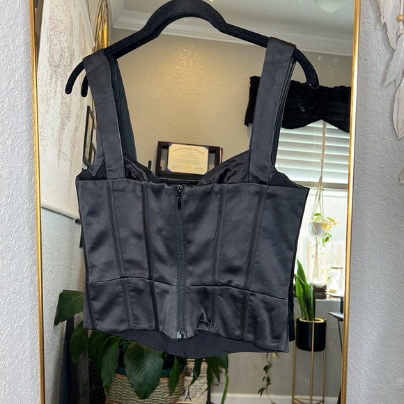 HOUSE OF CB 'Liberty' Black Satin Corset NWOT - Picture 9 of 11